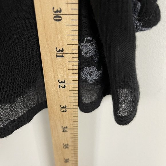 Free People Black Floral Dress Size 6 Mini Boho - Picture 7 of 11